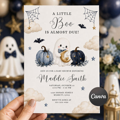 Little Boo Baby Shower Invitation PLR