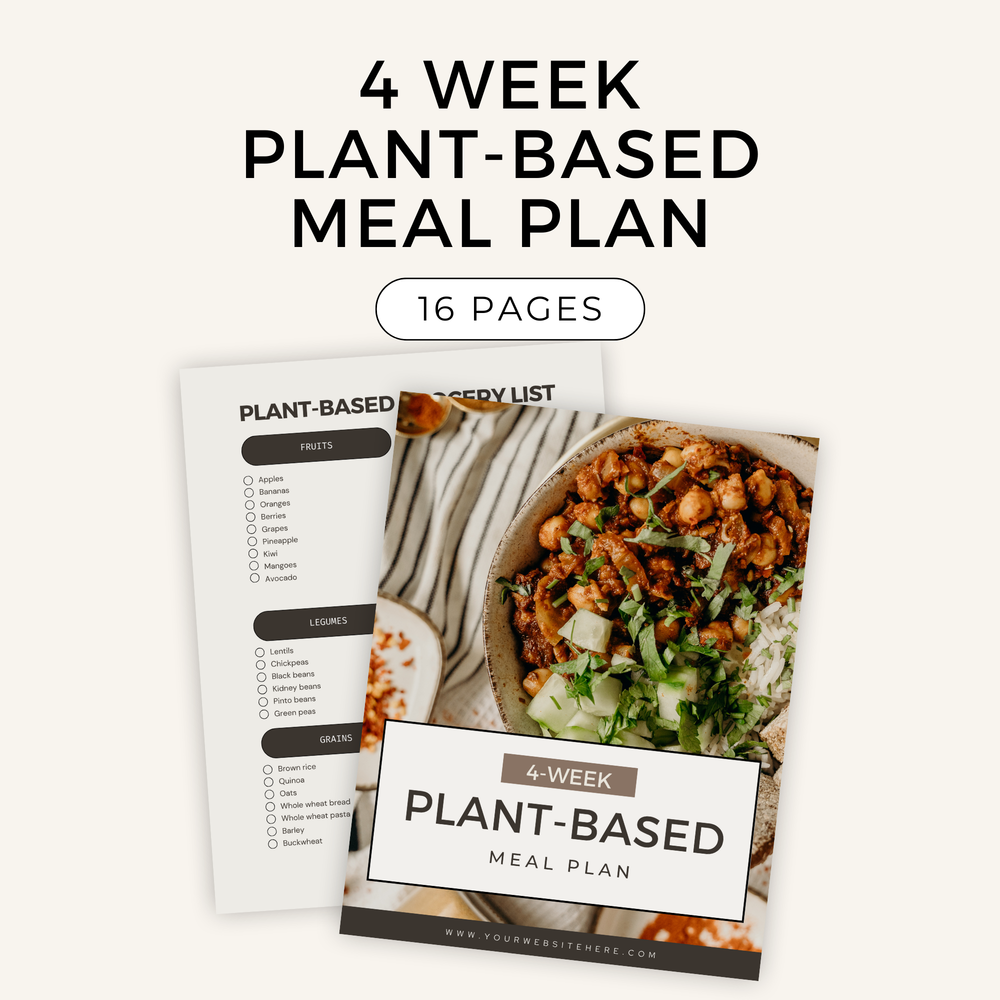 4 Week Plant-Based Meal Plan (PLR) – The BossUp PLR Shop