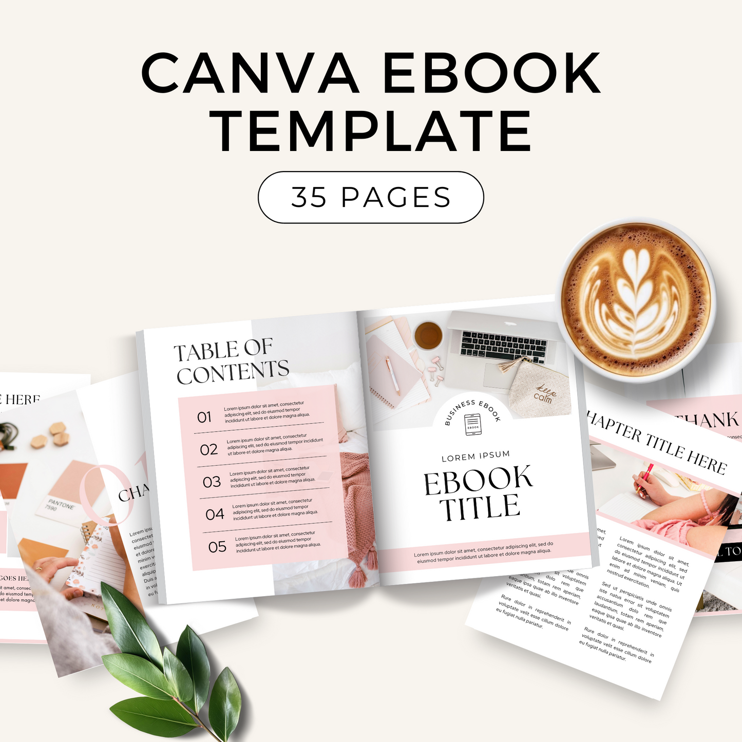 Canva Ebook Template - 35 Pages (PLR)