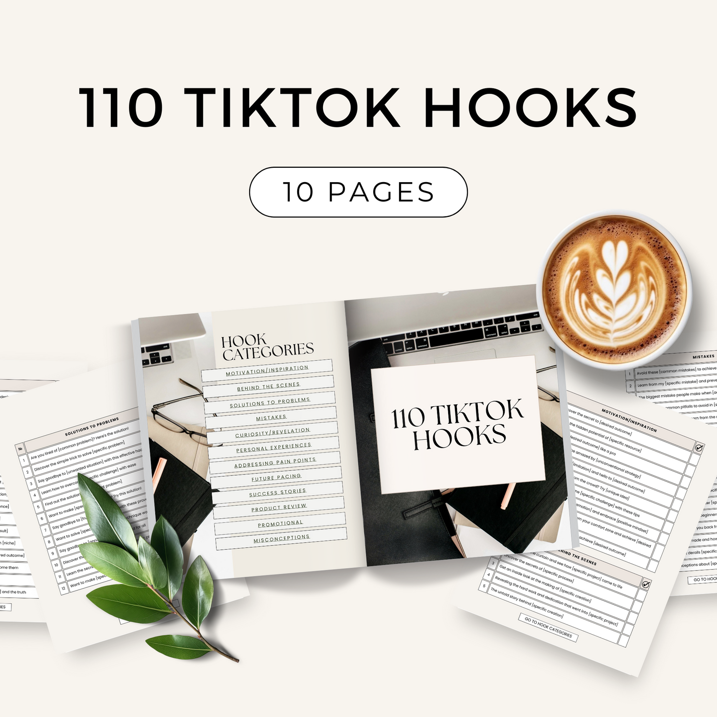 110 TikTok Hooks (PLR)