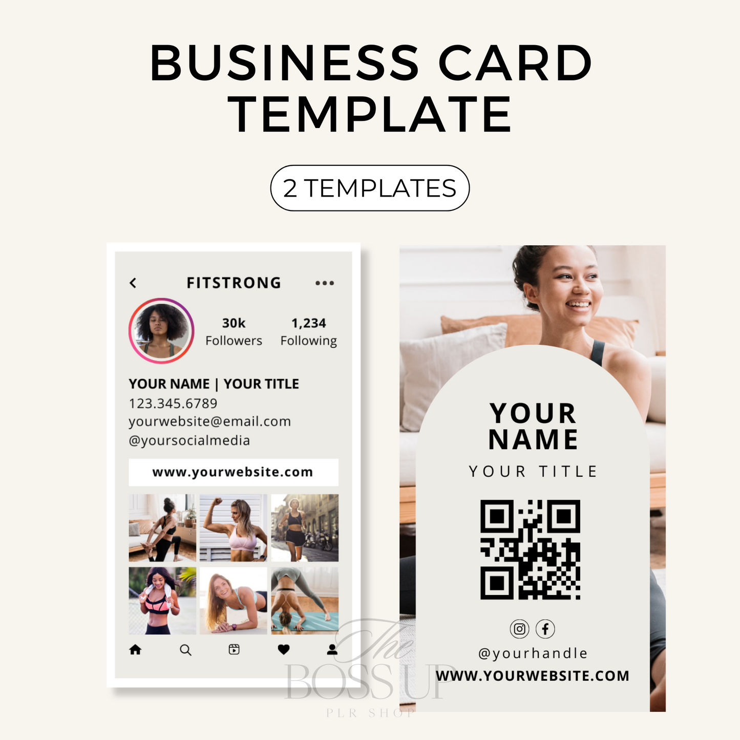 Business Card Template with an Instagram Flair (PLR)