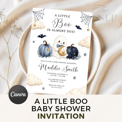 Little Boo Baby Shower Invitation PLR