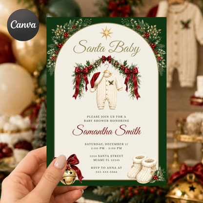 Santa Baby Shower Invitation PLR