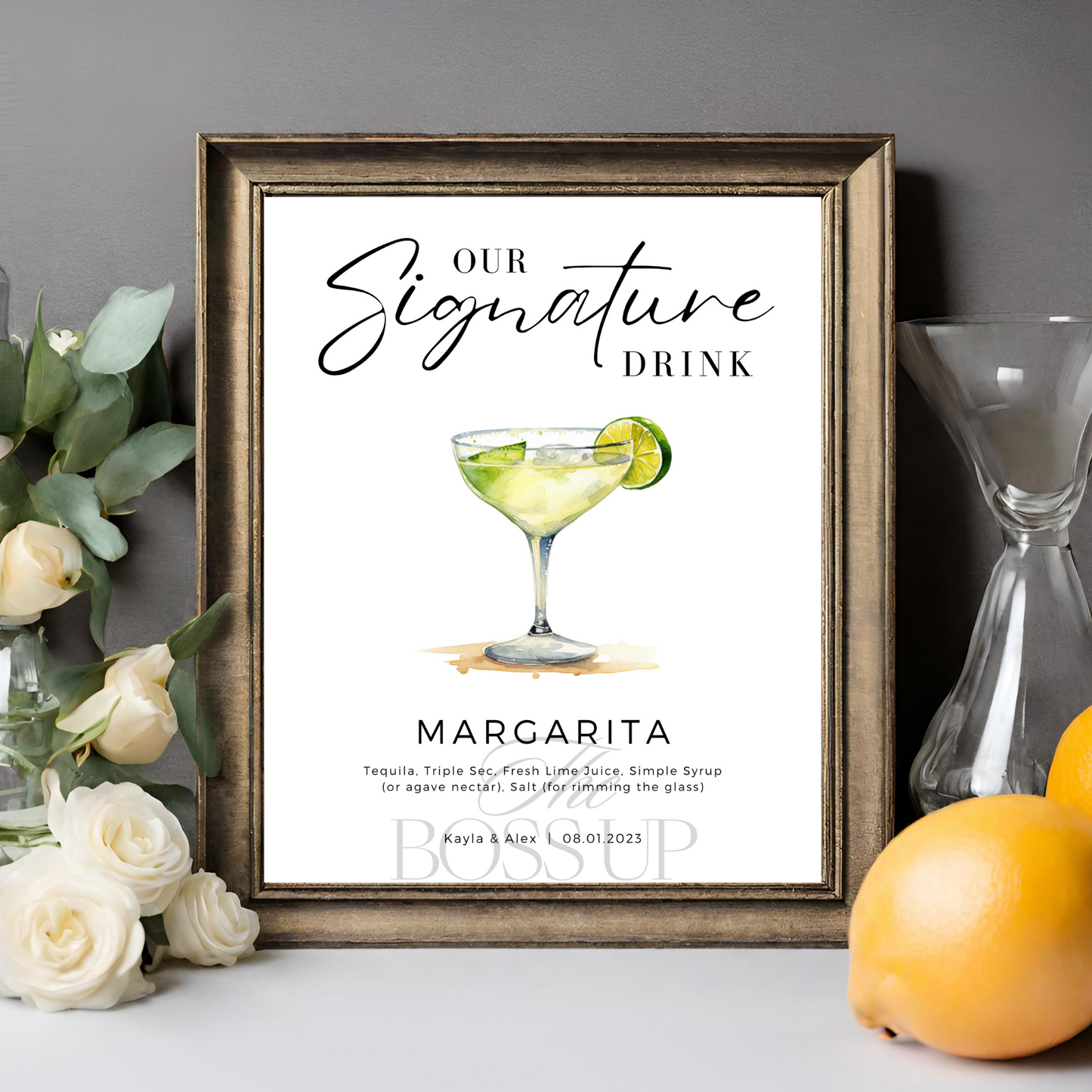 Signature Drink Signs & 25 Drink PNGs Collection (PLR)