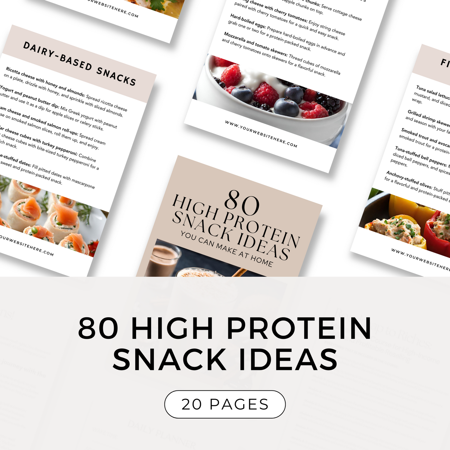 80 High Protein Snack Ideas (PLR)