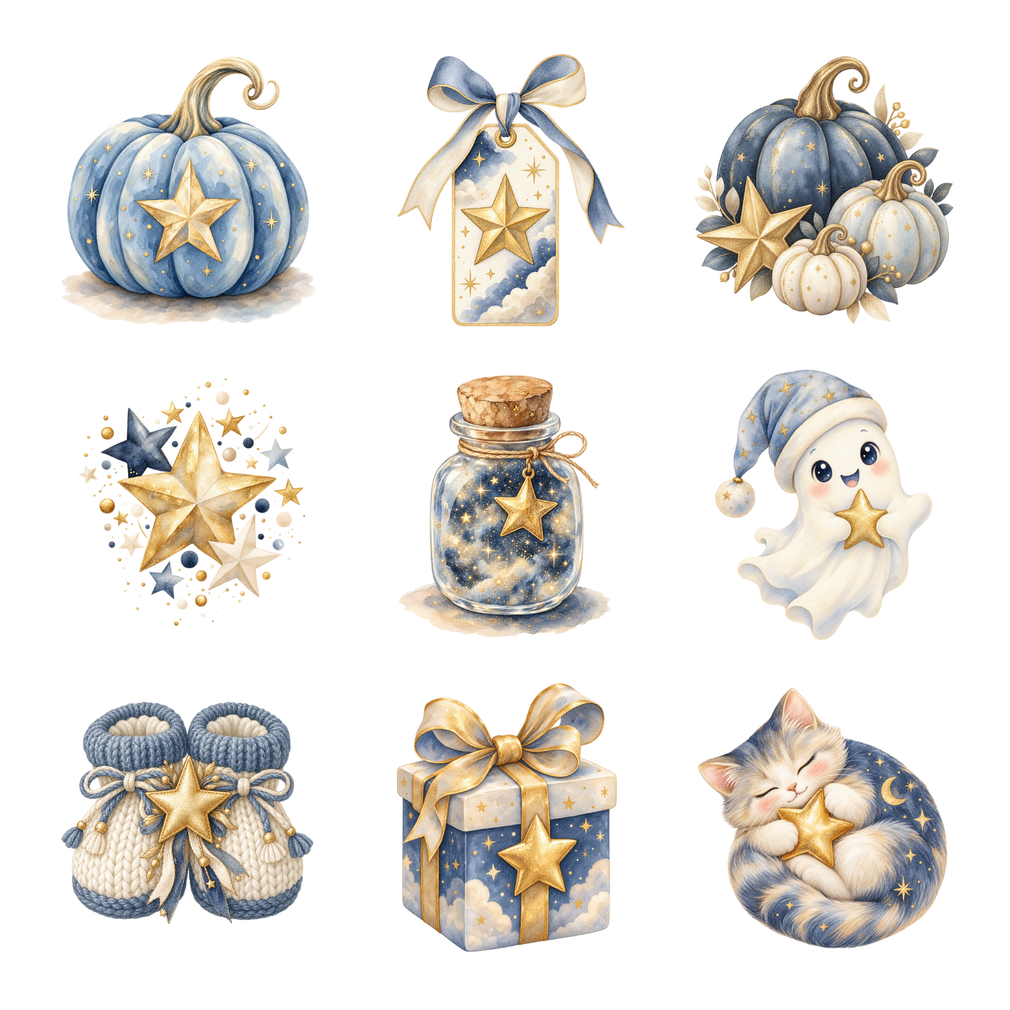 Celestial Baby Shower Nursery Clip Art
