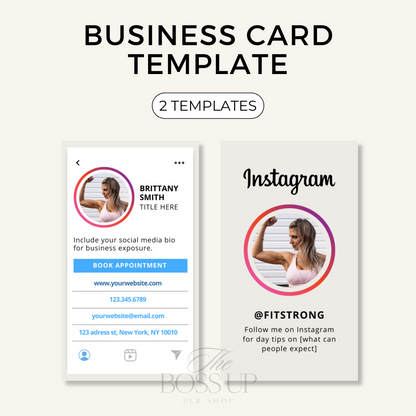 Business Card Template with an Instagram Flair (PLR)