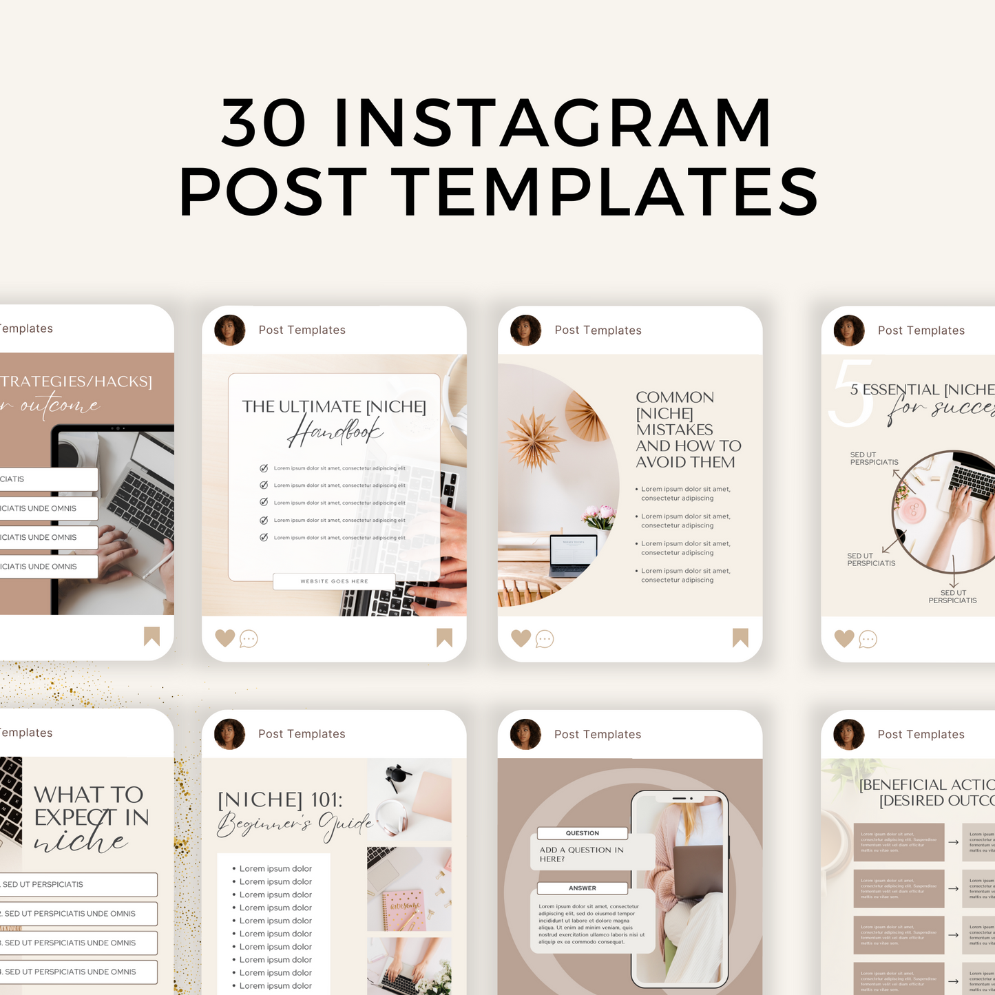 30 Instagram Post Templates for Business (PLR) – The BossUp PLR Shop