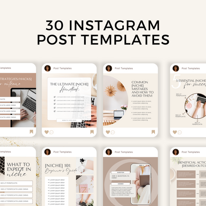 30 Instagram Post Templates for Business (PLR)