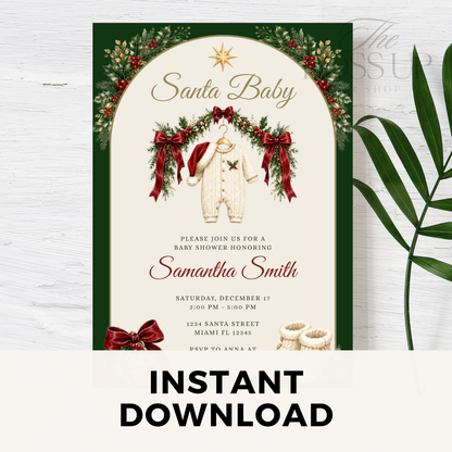 Santa Baby Shower Invitation PLR