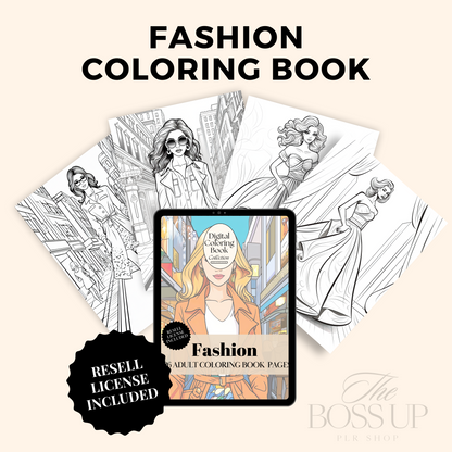 8 Digital Coloring Books Collection (MRR)