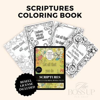 8 Digital Coloring Books Collection (MRR)