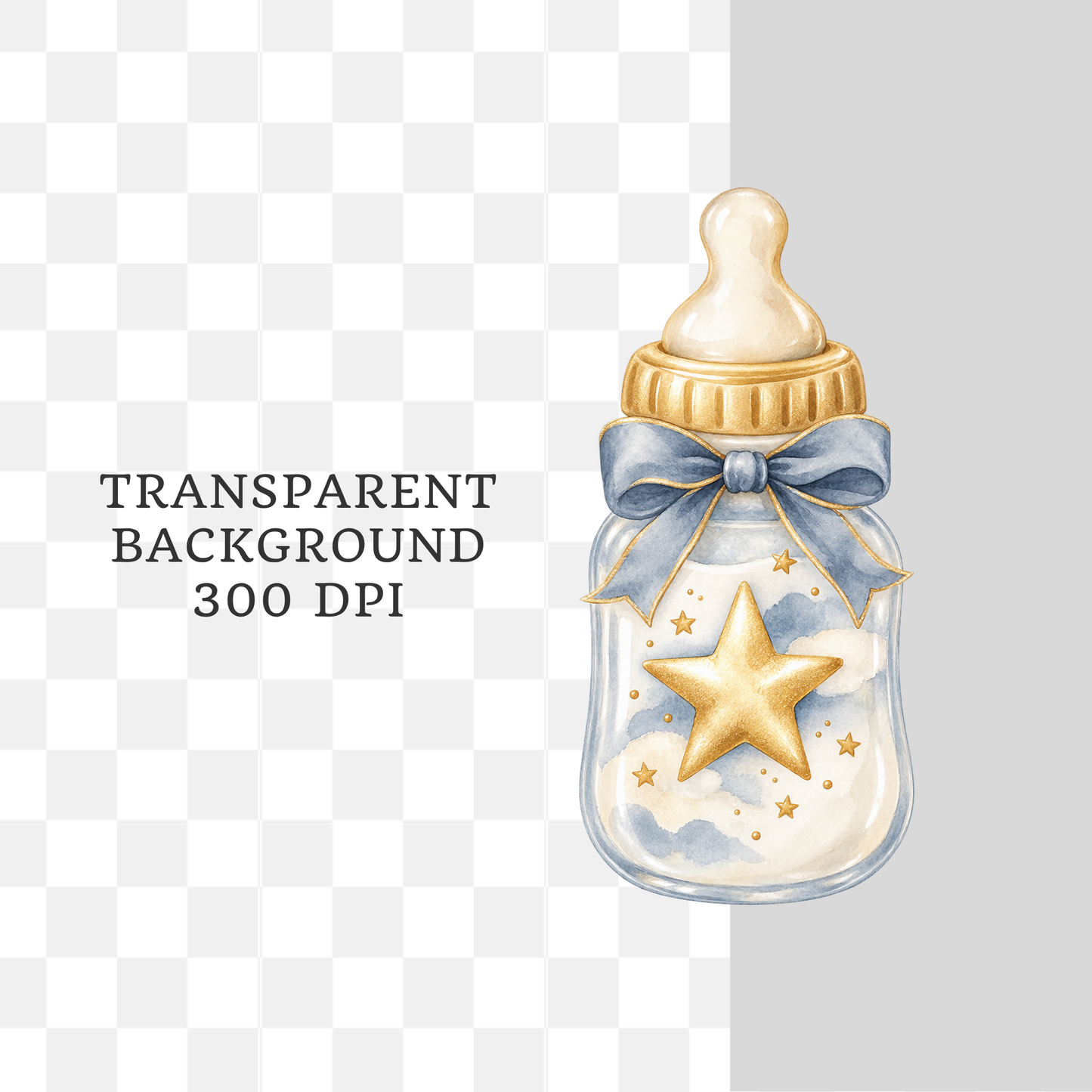 Celestial Baby Shower Nursery Clip Art