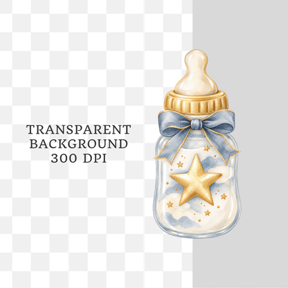 Celestial Baby Shower Nursery Clip Art