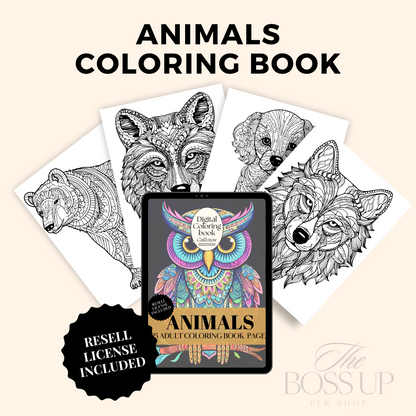 8 Digital Coloring Books Collection (MRR)