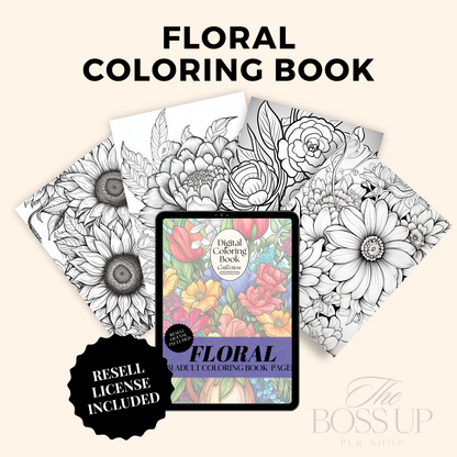 8 Digital Coloring Books Collection (MRR)