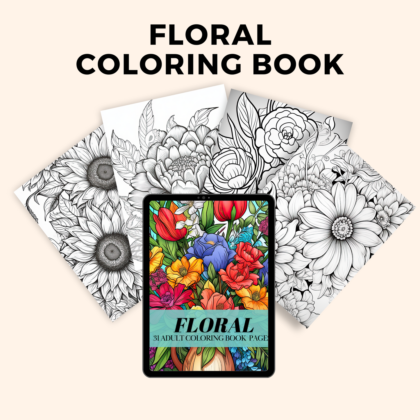 Floral Coloring Book (PLR)